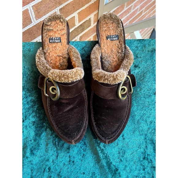 Stuart Weitzman Sherpa Clog Mule 7.5 - Picture 1 of 9